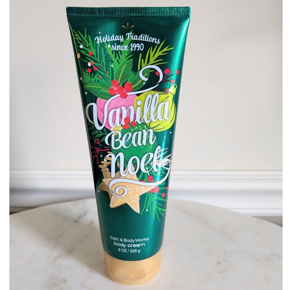 Bath & Body Works Vanilla Bean Noel Body Cream Holiday‎ Traditions 8 oz NEW